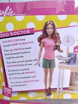 RARE Barbie Zoo Doctor and Baby Animals Playset Doll Toy Brand New