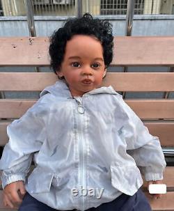 REAL Looking Reborn Baby Doll 30in Black African Boy Girl Toddler Handmade Gifts