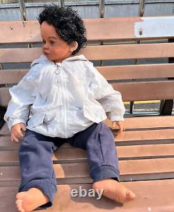 REAL Looking Reborn Baby Doll 30in Black African Boy Girl Toddler Handmade Gifts