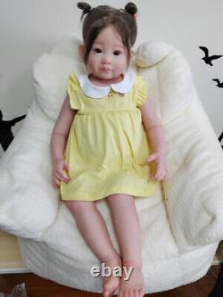 REAL Looking Toddler Reborn Baby Dolls Hand-rooted Mohair Lifelike Handmade Girl