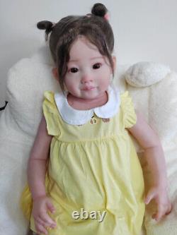 REAL Looking Toddler Reborn Baby Dolls Hand-rooted Mohair Lifelike Handmade Girl