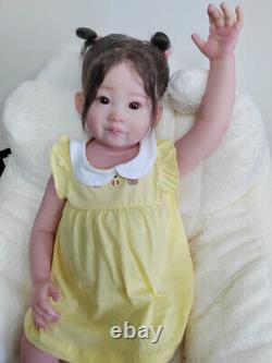 REAL Looking Toddler Reborn Baby Dolls Hand-rooted Mohair Lifelike Handmade Girl