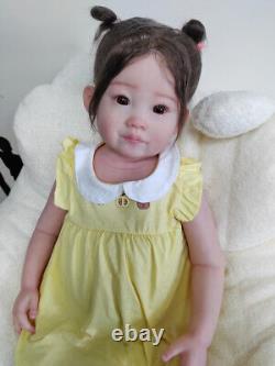 REAL Looking Toddler Reborn Baby Dolls Hand-rooted Mohair Lifelike Handmade Girl