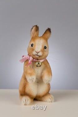 R. John Wright Wobble Standing Bunny Animal Doll Collectible USA Handmade