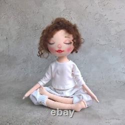 Rag doll Yoga movable doll, good gift for women yoga, yoga studio decoration