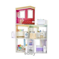 Rainbow High House Playset- 3-Story Wood Doll House (4-ft Tall & 3-ft Wide) NEW