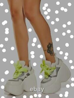 Rare White Dolls K. Poster Girl Funk Wave Platform Sneakers US Womens Size 7M
