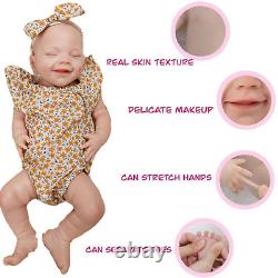 Realistic 18 Reborn Doll Full Body Silicone Newborn Baby Girl Weighted Infant