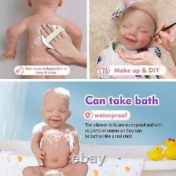 Realistic 18 Reborn Doll Full Body Silicone Newborn Baby Girl Weighted Infant