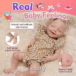 Realistic 18 Reborn Doll Full Body Silicone Newborn Baby Girl Weighted Infant