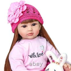 Realistic Reborn Baby Dolls Silicone Vinyl Toddler Girl 24 inches 60cm