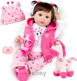 Reborn Baby Dolls Realistic 22 inch Lifelike Cloth Body Deer Toy Gift