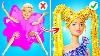 Rich Vs Broke Doll Makeover New Awesome Hairstyle For Barbie Tiny Diys By 123 Go