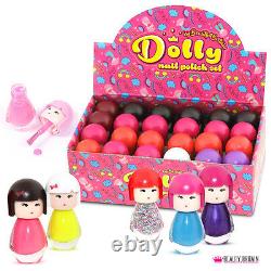 Set of 24 Nail Polish Kimono Baby Doll Shape 24 Different Colours Gift Box UK