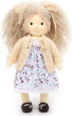 Soft Girl Rag Doll Handmade Waldorf Doll, Perfect Gift for Babies & Toddlers