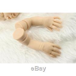 Soft Tin Silicone DIY Reborn Doll Kits Head 3/4 Limbs for 20'' Reborn Baby Doll