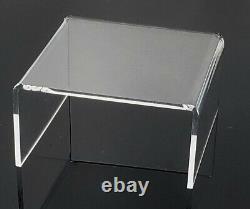 T'z Tagz 3mm Thick 1.5 Inches High Clear Acrylic Riser Display Stands Pack of 12