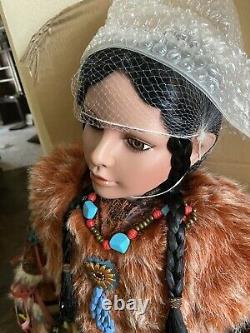 Two Brand NEW Native American Indian 45 nch Dolls Almost life-size