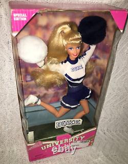 Vintage NEW 1996 University Barbie Special Edition DUKE Blue Devils Cheerleader
