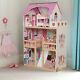 Wooden Dolls House Traditional Doll's House With 17pcs Furniture Staircase Dh001