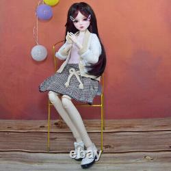 Yutotue 1/3 BJD Doll 22 inch Girl Doll with Full Set Clothes Double Color Wigs