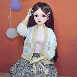 Yutotue 1/3 BJD Doll 22 inch Girl Doll with Full Set Clothes Double Color Wigs