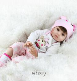 16' Hand Made Newborn Reborn Baby Dolls Vinyl Silicone Girl Doll Cadeaux Ressemblant À La Vie