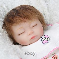 16 Reborn Poupées Bébé Fait Main Nouveau-né Lifelike Vinyl Silicone Sleeping Girl Toy