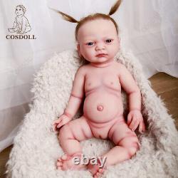 17 Full Body Reborn Baby Doll Full Soft Silicone Newborn Girl Kids Cadeau Pour Tout-petit