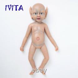 18' Avatar Silicone Reborn Baby Blue Yeux Jouets De Fille Enfants Accompagner Doll