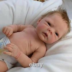 18 Pouces Reborn Poupées Bébé Silicone Poupée Du Corps Nouveau-né Poupée Entièrement Faite À La Main Cadeau Pour Enfants
