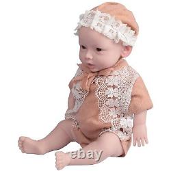 18 Poupée Reborn en Silicone Intégral Bébé Nouveau-né Poupée Taille Réelle Fille Fait Main
