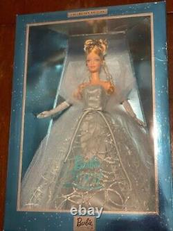 2001 Matte Edition Collector Barbie New Years Eve Robe Bleue, Scellée, Nouvelle, Nrfb