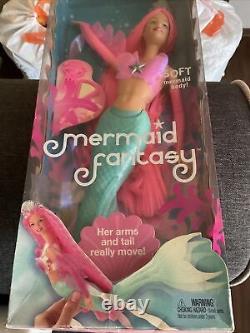 2002 Nouveau Rare Barbie Sirène Fantasy Kayla Pink Cheveux Et Accessoires Nrfb
