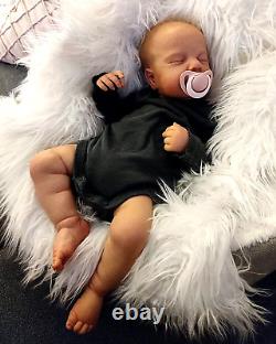 20 Nouvelle-Née Endormie Fille en Silicone Corps Complet Réaliste Poupée Bébé Reborn Fait Main.