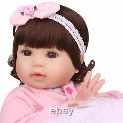 20 Reborn Poupées Bébé Lifelike Birthday Gift Vinyl Silicone Cloth Body Girl Doll