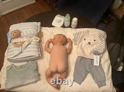 21 Réaliste Reborn Baby Doll Cloth Body Vinyl Boy Doll Newborn Baby Kids Gift