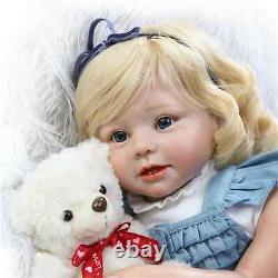 28'' Grande Réaliste Reborn Girl Dolls Toddler Poupée Pondérée Nouveau-né Siliocne Vinyl
