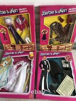 38 Pièces Vintage Mattel Barbie Doll / Ken Fashion Clothes Orig. Box -lot #2