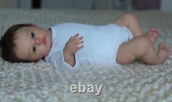 45cm Reborn Baby Doll Finished 3d Marble Texture Peau Visible Soft Silicone Doll
