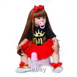60cm Bebe Doll Reborn Boneca Reborn Baby Girl Doll Soft Silicone Cloth