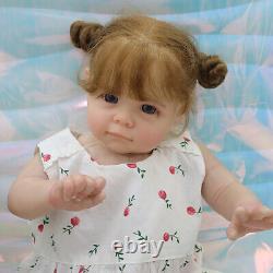 Artiste a peint une poupée bébé renaissant de 23 pouces, véritablement faite à la main, ressemblant à une vraie fille, cadeau pour tout-petit.
