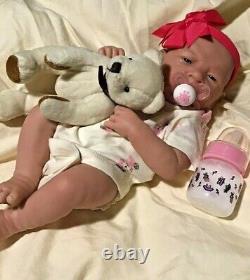 Aww! C’est Baby Girl! Berenguer Life Like Reborn Preemie Pacifier Doll +extras