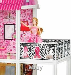 Barbie Playhouse Dream House Taille Dollhouse Meubles Filles Jouer Fun Townhouse