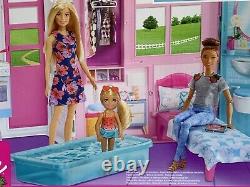 Barbie Poupées Entièrement Meublées Maison 60+ CM 21 Accessoires Age 3+ Fxg54