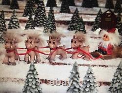 Barrage De Noël Santa Troll Doll, Sleigh Et Brave Reindeer, Nouveau, Livraison Gratuite