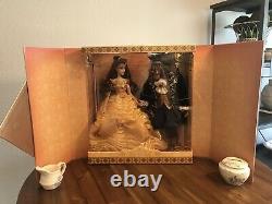 Beauty And The Beast Disney Limited Edition Platinum Doll Set 17 Pouces Le 500