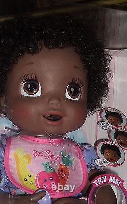 Bébé Alive African American 16 Po. Talking Girl Doll Soft Face Mouth Moves 2006