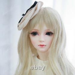 Bjd 1/3 Doll Girl Bare Tan Skin Jointed Doll + Eyes+ Maquillage Du Visage Et Oreilles Elfes