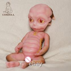 COSDOLL 13,5 pouces Poupées Bébés Reborn Alien Nouveau-né Bébé entièrement en silicone Platinum